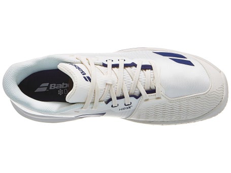 Babolat Jet Mach IV AC\Cream/Dark Blue Mens Shoes