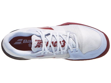 Babolat Jet Mach III AC\White/Burgundy Mens Shoes