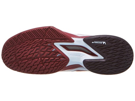 Babolat Jet Mach III AC\White/Burgundy Mens Shoes