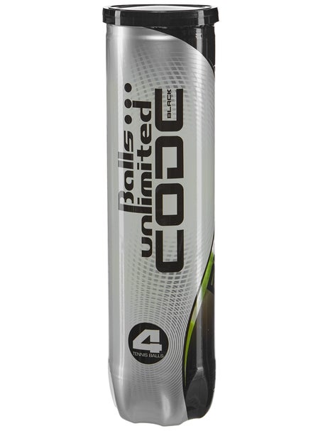Balls Unlimited Code Black Tennis 4 Ball Can