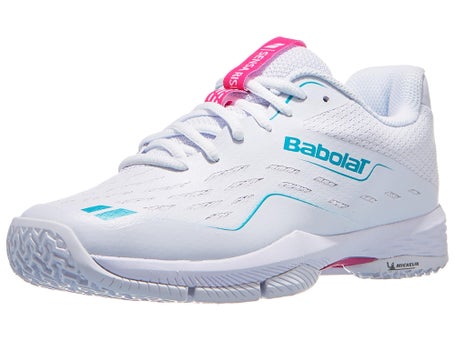 Zapatillas mujer Babolat Sensa Rise White Rhodamine Red PÁDEL