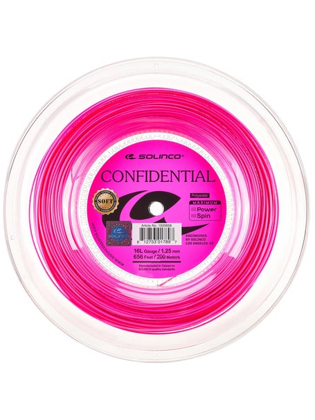 Solinco Confidential Soft 1.25/16L String Pink Reel 