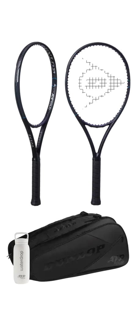 Dunlop FX 500 Limited Pack 2 rackets + 1 bag + 1 Bottle