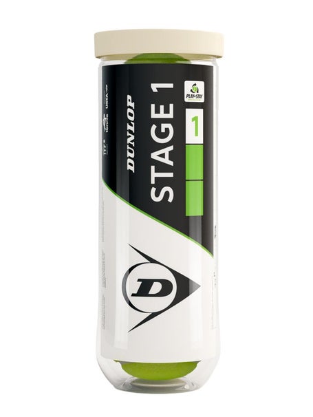 Tube de 3 Balles Dunlop Stage 1 Vert