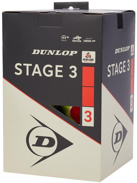 Dunlop Stufe 3 Rot Tennisball 12er Pack