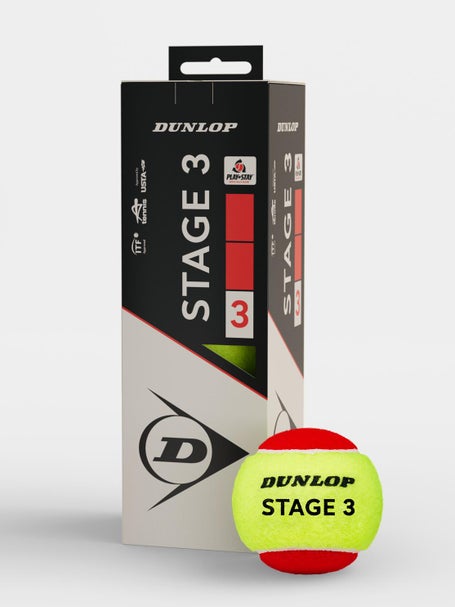 Dunlop Stufe 3 Rot Tennisball 3er Pack
