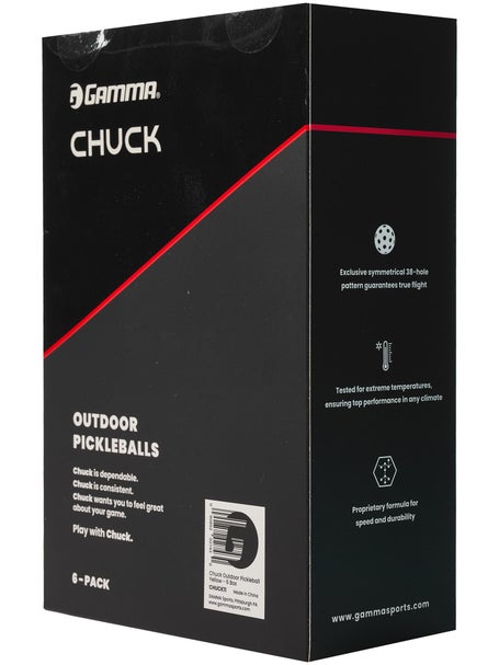 Gamma Pickleball Outdoor Chuck Balls 6-Pack