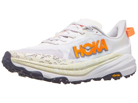 HOKA Speedgoat 6\Mens Shoes\White/Neon Tangerine