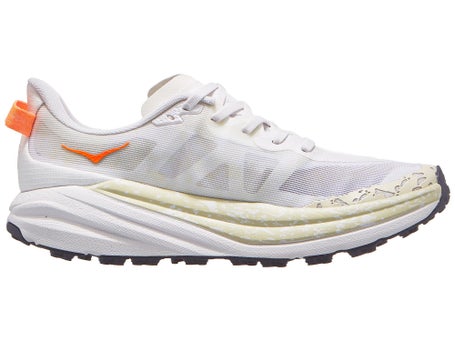 HOKA Speedgoat 6\Mens Shoes\White/Neon Tangerine