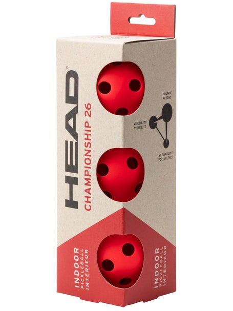 HEAD Championship 26 Indoor Pickleball Ball (3 pack)