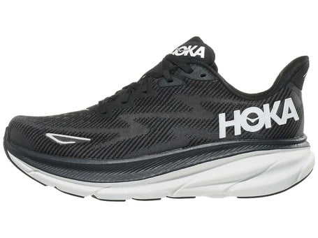 HOKA Clifton 9\Mens Shoes\Black/White