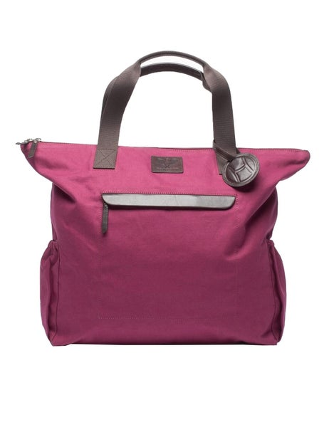 Hildebrand Canvas Tennis Tote Bag Burgundy