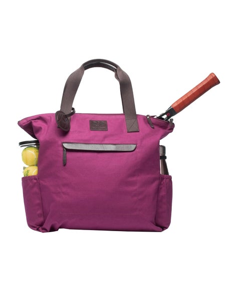 Hildebrand Canvas Tennis Tote Bag Burgundy