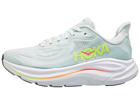 Chaussures Femme HOKA Clifton 10 Sea Glass Neon Flame LARGE