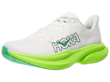 HOKA Mach 6\Mens Shoes\White/Neon Lime 