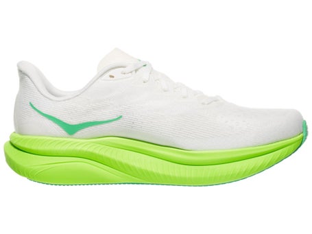 HOKA Mach 6\Mens Shoes\White/Neon Lime 