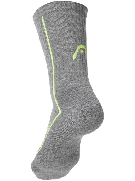 HEAD Performance Crew Tennissocken 2er Pack Grau Melange Weiß