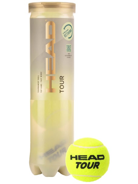 Head Tour Tubo de 4 Pelotas de Tenis 