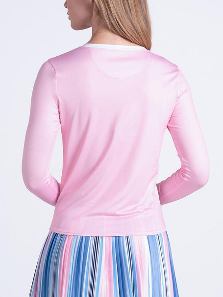 Lucky in Love Womens Chic Streak Longsleeve Top