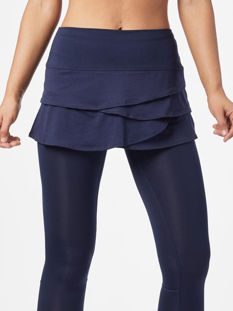 Lucky in Love Womens Scallop Skirt Capri Navy