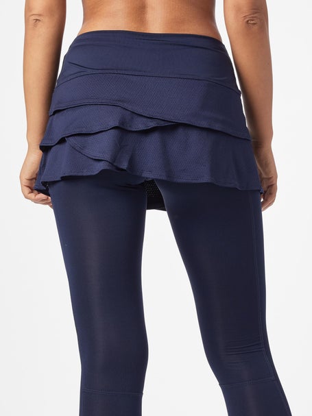 Lucky in Love Womens Scallop Skirt Capri Navy