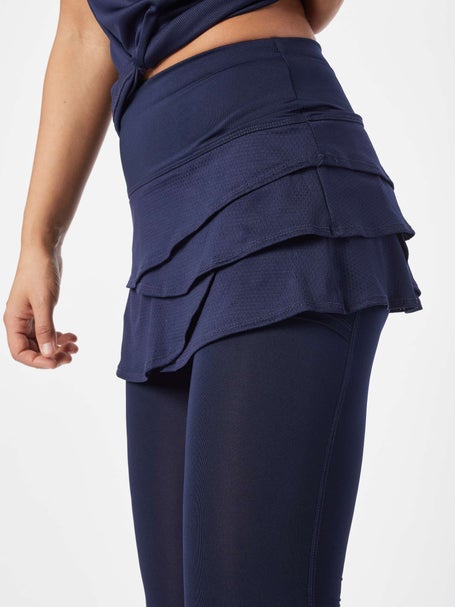 Lucky in Love Womens Scallop Skirt Capri Navy