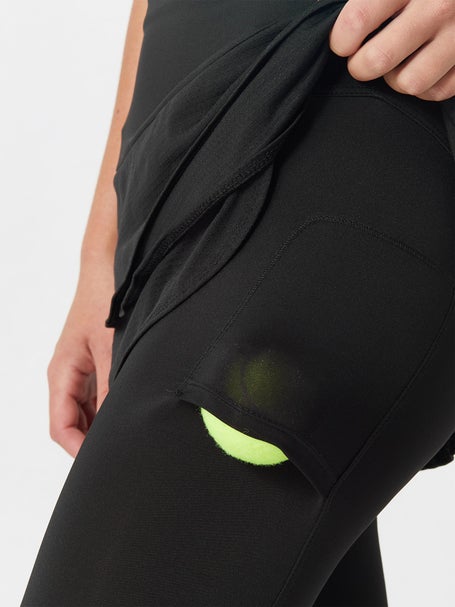 Lucky in Love Womens Scallop Skirt Capri Black