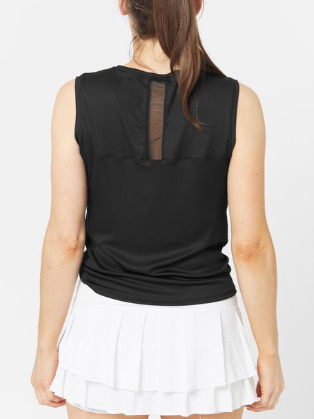 Lucky in Love Womens Twist Front Tank Black