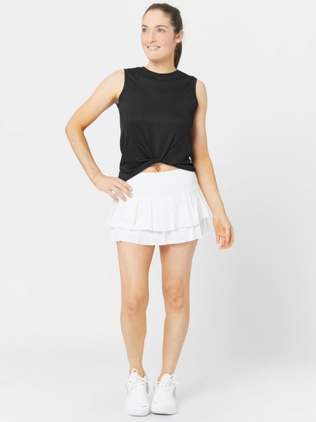 Lucky in Love Womens Twist Front Tank Black