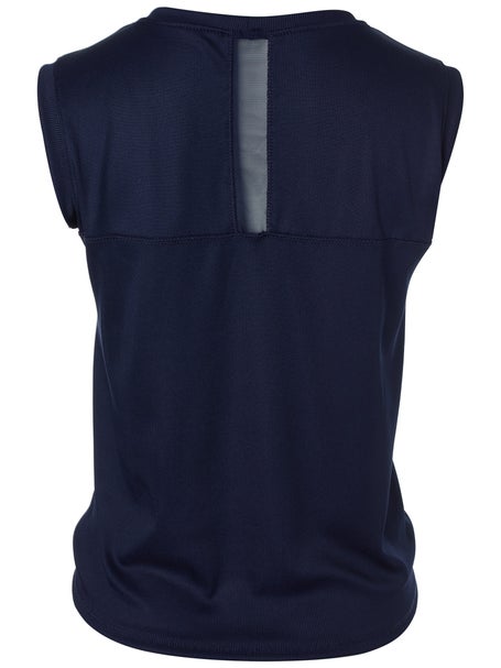 Lucky in Love Womens Twist Front Tank Navy