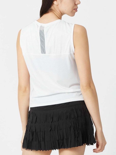 Lucky in Love Womens Twist Front Tank White