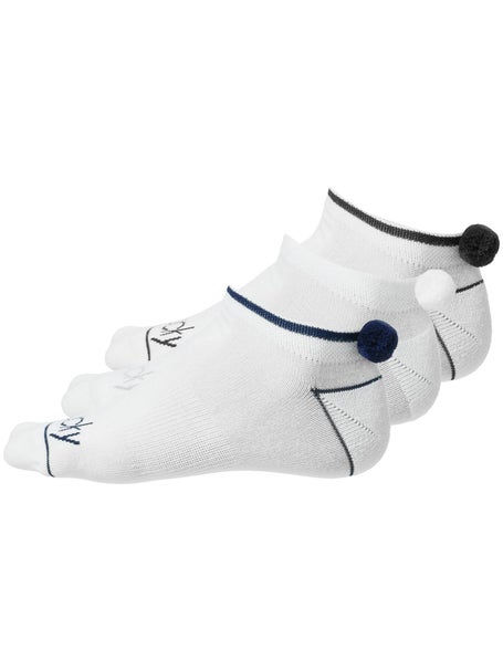 Lucky in Love Womens Pom 3-Pack Low Socks