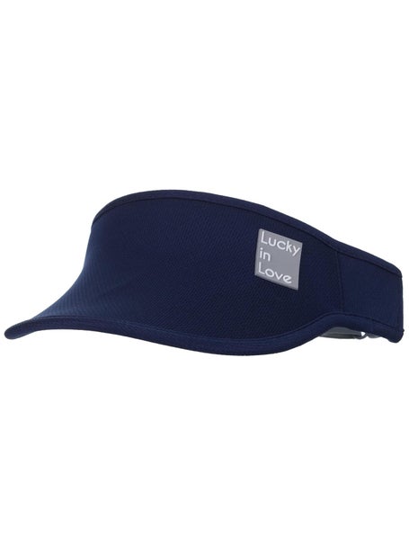 Lucky in Love Womens Logo Stretch Visor Navy