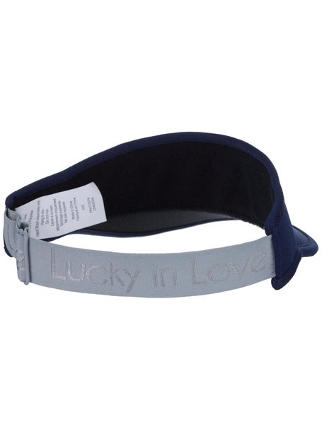 Lucky in Love Womens Logo Stretch Visor Navy