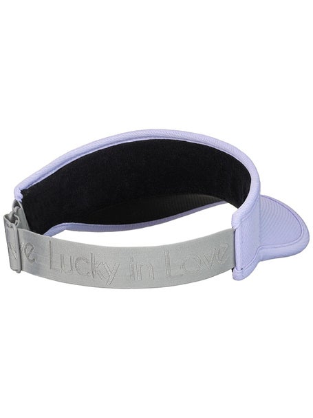 Lucky in Love Womens Logo Stretch Visor Purple