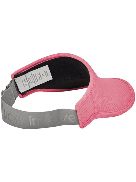 Lucky in Love Womens Logo Stretch Visor Pink