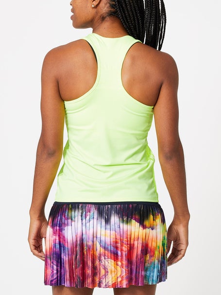 Lucky in Love Womens V-Neck Tank with Bra Yellow