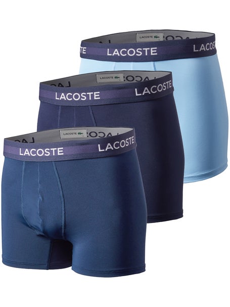 Multi colour Lacoste Mens 3-Pack Long Stretch Cotton Boxer Briefs