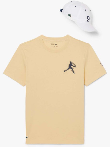 Lacoste Mens Spring Novak Fan Pack - T-Shirt + Hat