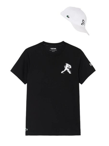 Lacoste Mens Fall Novak Fan Pack - T-Shirt + Hat