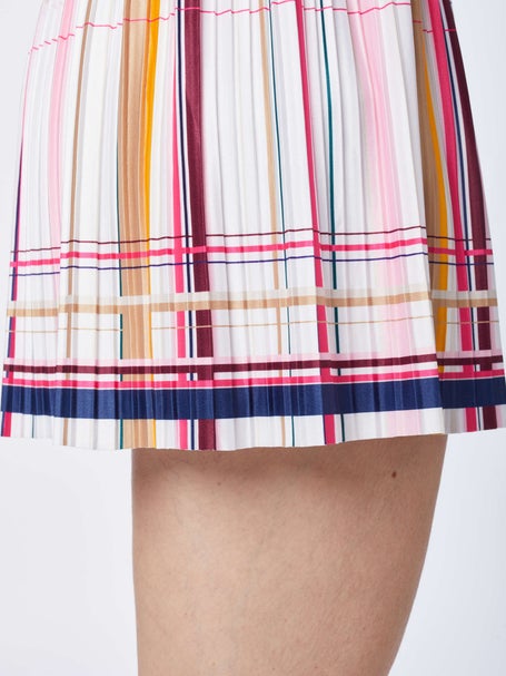 Lucky in Love Womens Plaid Vibes Pleated Skirt