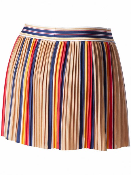 Lucky in Love Womens Retro Stripe Pleated Skirt