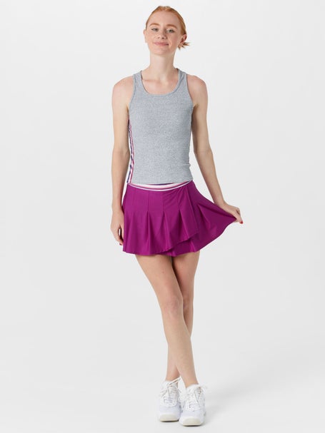 Lucky in Love Womens Berry Stripe Rib Tank