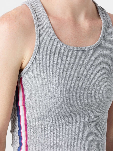 Lucky in Love Womens Berry Stripe Rib Tank
