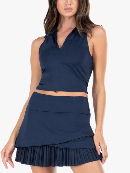 Lucky in Love Womens Hip Fit Polo Tank