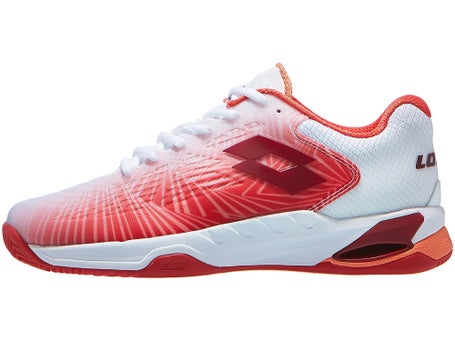 Lotto Mirage 100 Clay\White/Grenadine Red Womens Shoes