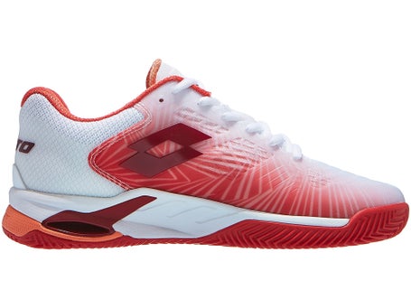 Lotto Mirage 100 Clay\White/Grenadine Red Womens Shoes