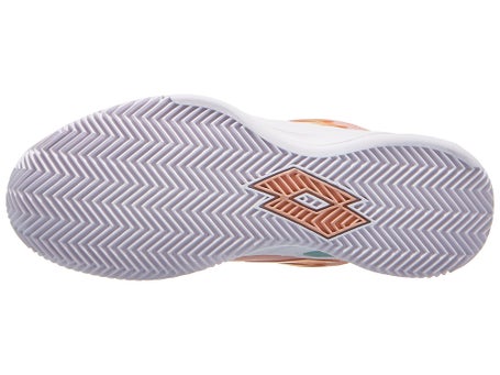 Lotto Mirage 100 Clay\ White/Orange Womens Shoes