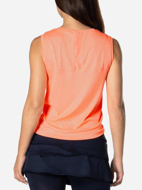 Lucky in Love Womens Twist Front Tank Orange