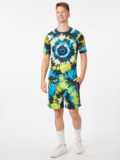 Marc De Paw Mens Tie-Dye Acid Green 7 Short